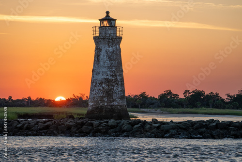 Cockspur Island Lighthouse at Sunset