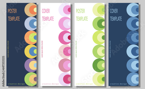 A set of creative templates for the design of a poster, banner, poster, cover or postcard. Corporate style layout. The idea of the interior, prints and decorations. Layout for creative design