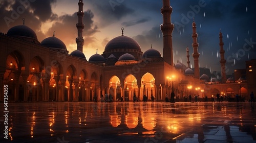 an image that invites contemplation of the Sultan Hassan Mosque-Madrasa's serene elegance at dusk