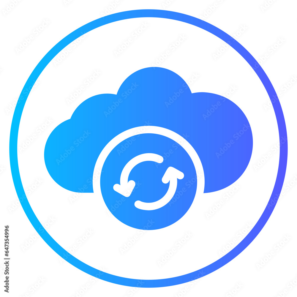 cloud sync gradient icon cloud sync gradient icon