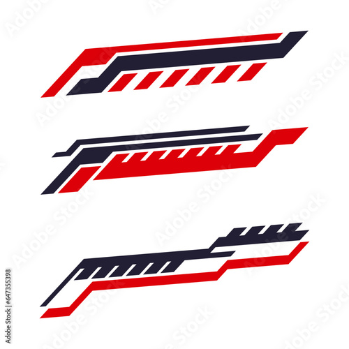 collection of vehicle body vinyl decal geometric shape stripe