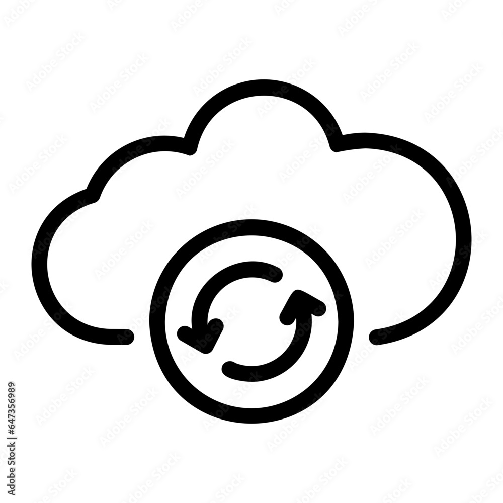 cloud sync line icon cloud sync line icon