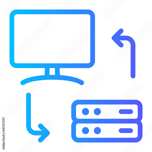 data exchange gradient icon