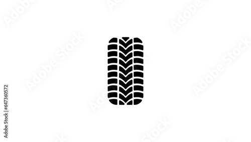 off-road tire icon, front view