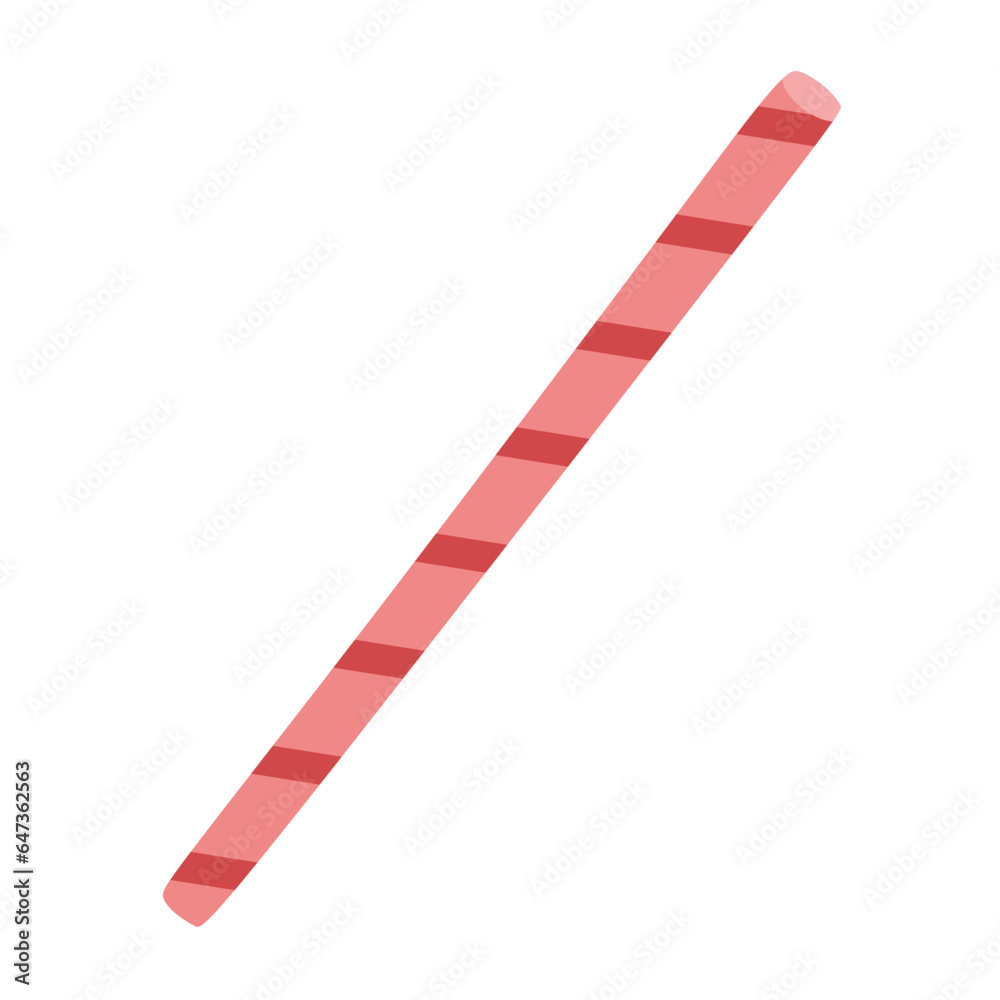 Drinking straw, flat striped illustration isolated on white. Cocktail straw picture for logo or sign. Hot drinks element for design, card, poster, perk decoration. Drinking straw, flat striped illustration isolated on white. Cocktail straw picture for logo or sign. Hot drinks element for design, card, poster, perk decoration.