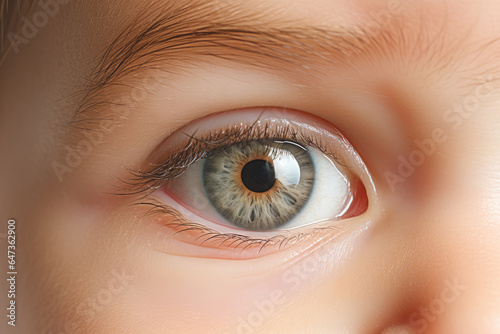 close up of child's eye