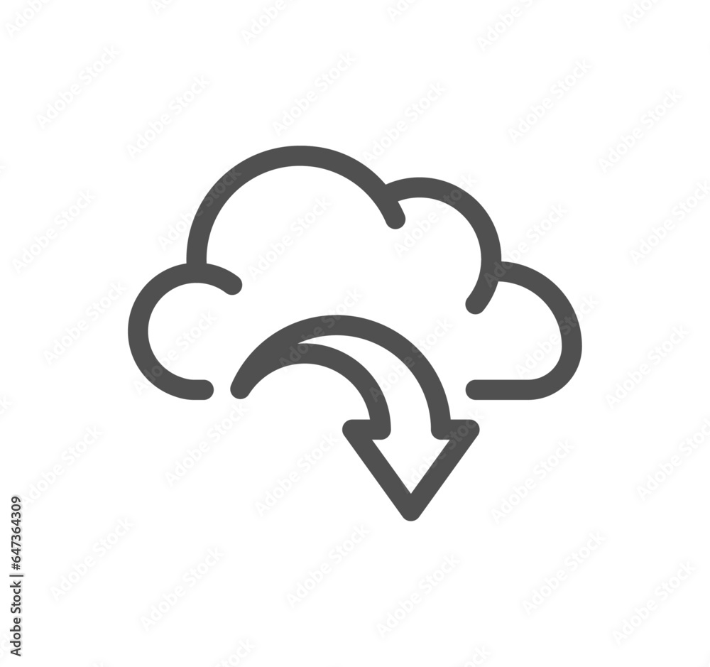 Data exchange related icon outline and linear vector.