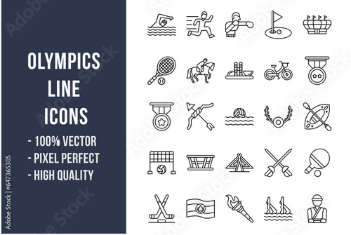 Olympics Line Icons