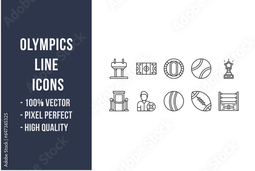 Olympics Line Icons