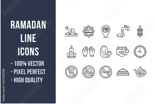 Ramadan Line Icons