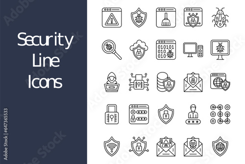Security Line Icons