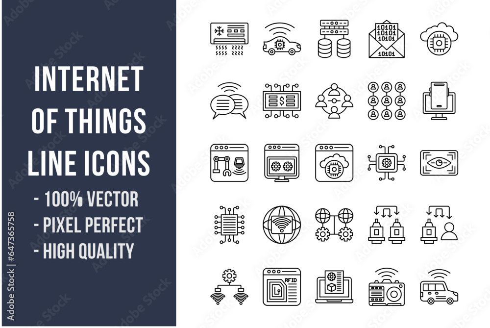 Internet of Things Line Icons Internet of Things Line Icons
