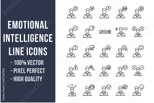 Emotional Intelligence Line Icons