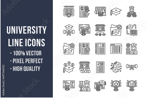 University Line Icons