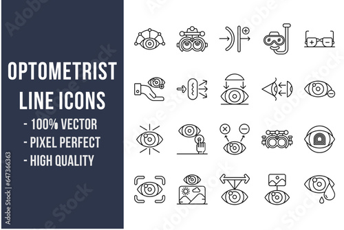 Optometrist Line Icons