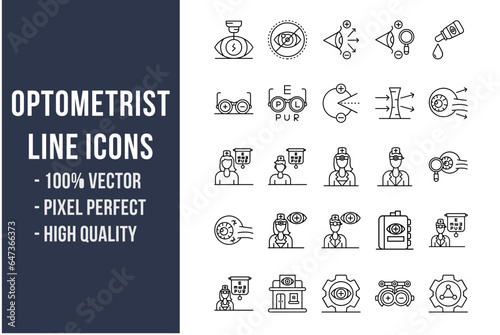 Optometrist Line Icons