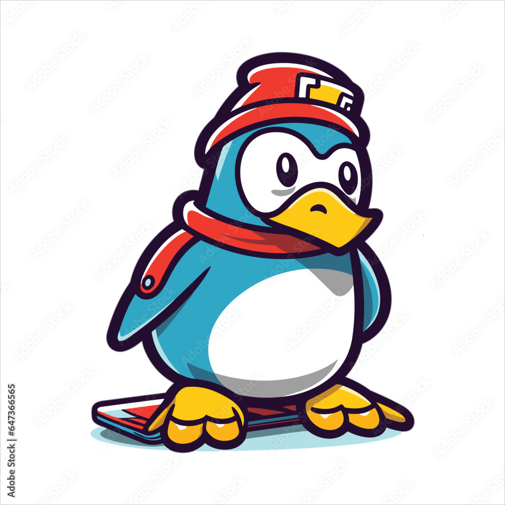 Naklejka premium christmas cute animal vector 