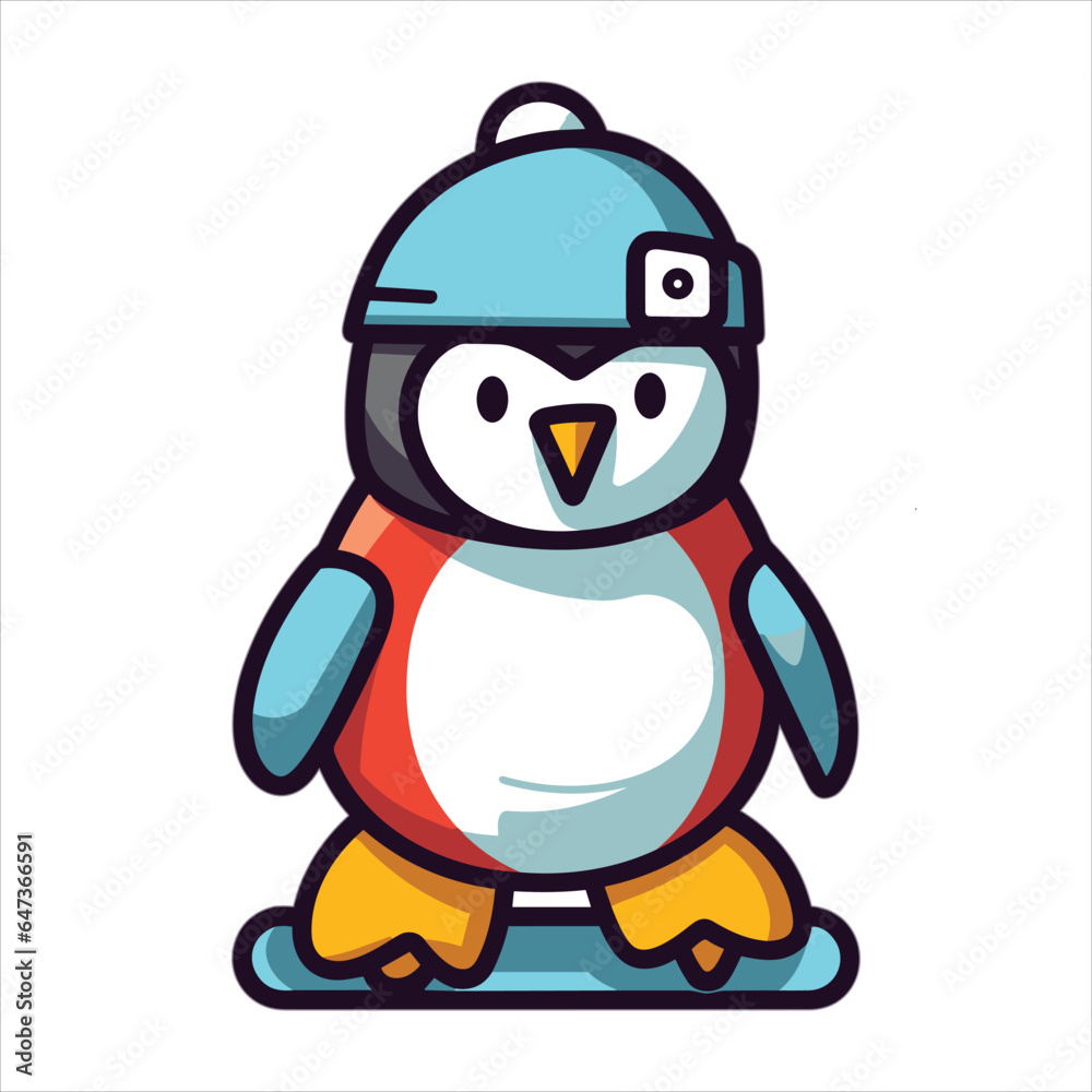 Naklejka premium christmas cute animal vector 