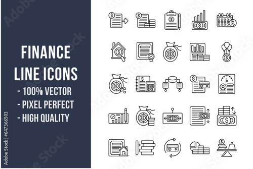 Finance Line Icons