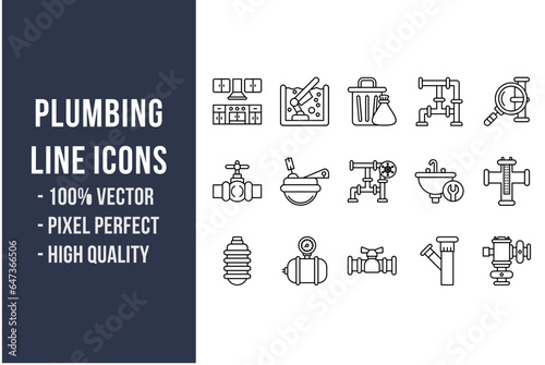 Plumbing Line Icons