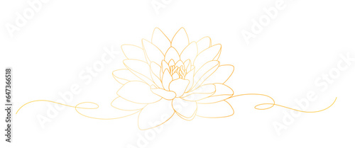 Lotus flower line art style