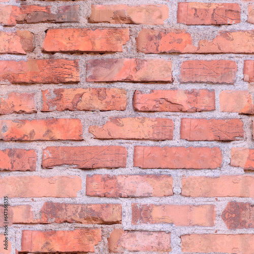 Seamless pattern of old dark brown and red brick wall background.