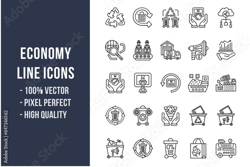 Economy Line Icons