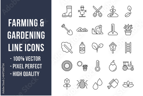 Gardening Line Icons