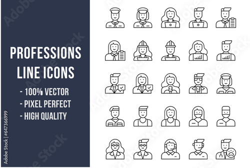 Professions Line Icons