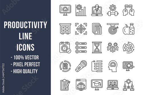 Productivity Line Icons