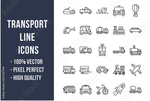Transport Line Icons