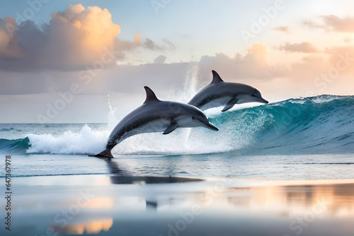 dolphins in the sea © Arham