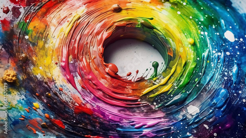 Farbkreis Regenbogen Farbe Illustration Wasserfarben Bild Aquarell Muster Kreis