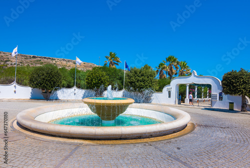 The beautiful buildings at Kalithea Springs constructed in the 1930s, Rhodes Island, Greece, Europe. Kallithea Therms, Kallithea Springs located at the bay of Kallithea on Rhodes island, Greece.