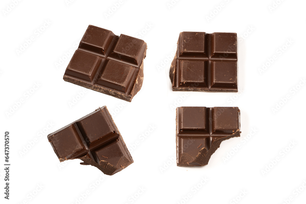 A chocolate bar isolated on white background. A chocolate bar isolated on white background.