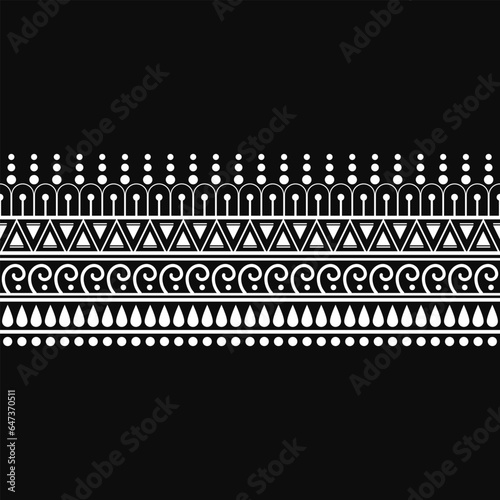 seamless symbol and sign in Panjabi design art hand drawing. India ethnic pattern vector. Design for carpet, wallpaper, clothing, wrapping, fabric, cover.