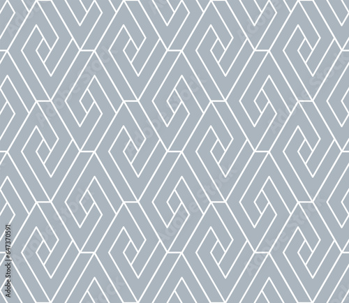 Abstract geometric pattern. A seamless vector background. White and gray ornament. Graphic modern pattern. Simple lattice graphic design.