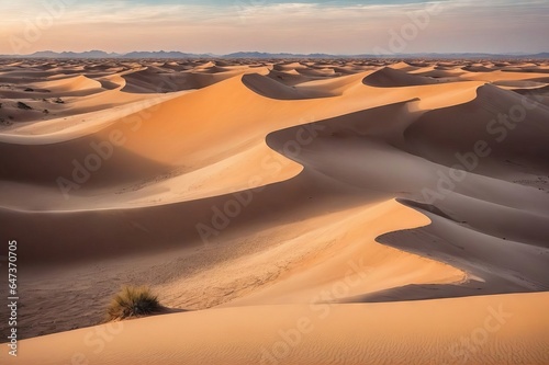 desert with magical sands and dunes as inspiration for exotic adventures in dry climates