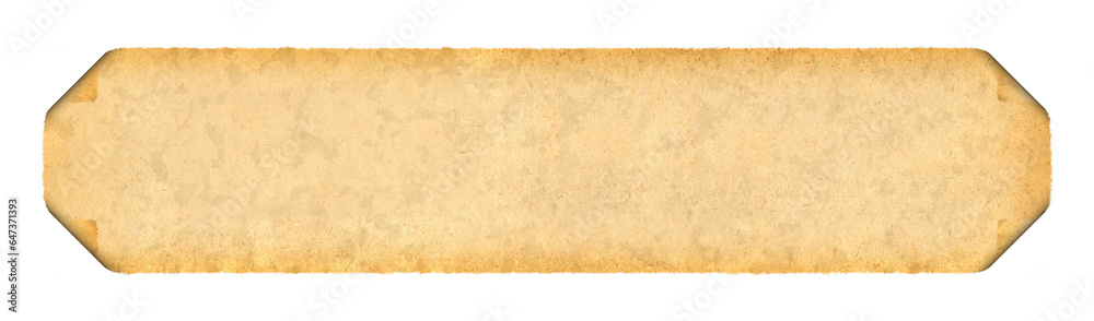Old abstract paper, weathered grunge paper with plenty of space for text or copy. Vintage paper blank surface isolated on a white.