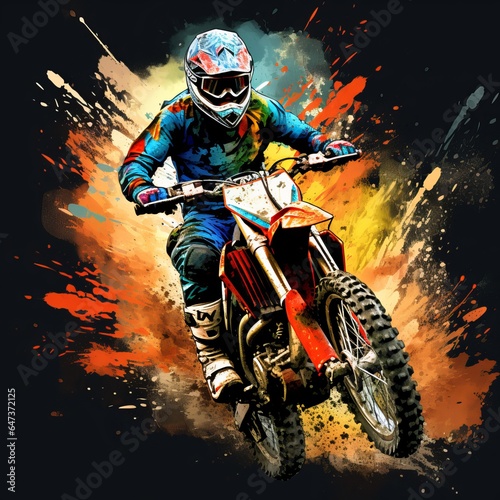 motocross rider on a motorcycle