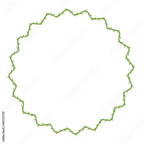 rose thorn art drawn round frame