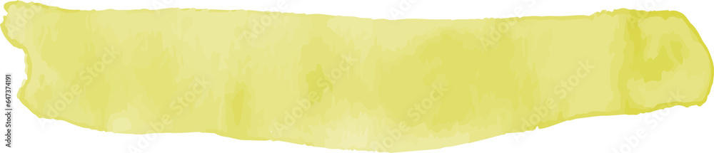 Obraz premium Yellow watercolor brush stroke 