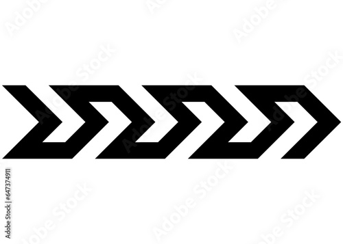 Vector arrow curved from one black line on a white background. Design element. Modern pattern. Vector background