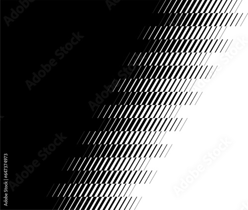 Smooth transition from black to white with abstract lines. Monochrome striped pattern. Modern vector background