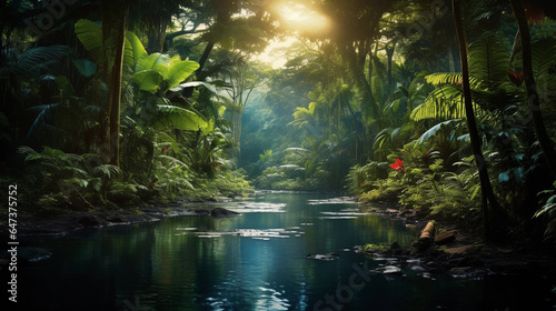 Nature's Palette: Captivating Realistic Views of the Amazon Rainforest © Martin Studio