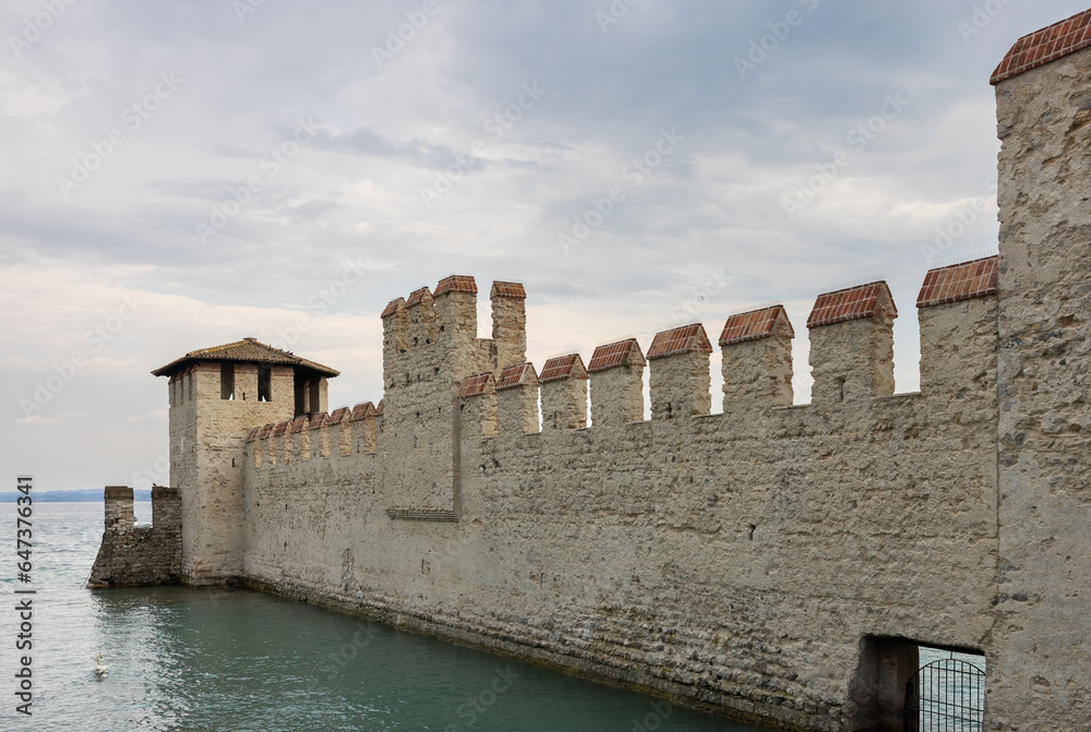 Fortress in Sirmione on Lake Garda