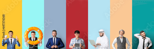 Set of different businessme...