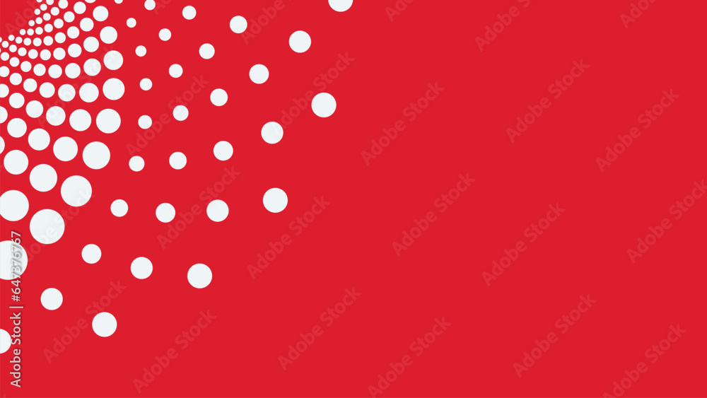 Abstract spiral in polka dot style background in red color. This creative red and white combination Christmas background can be used as a banner or web page work. This minimalist design is perfect.