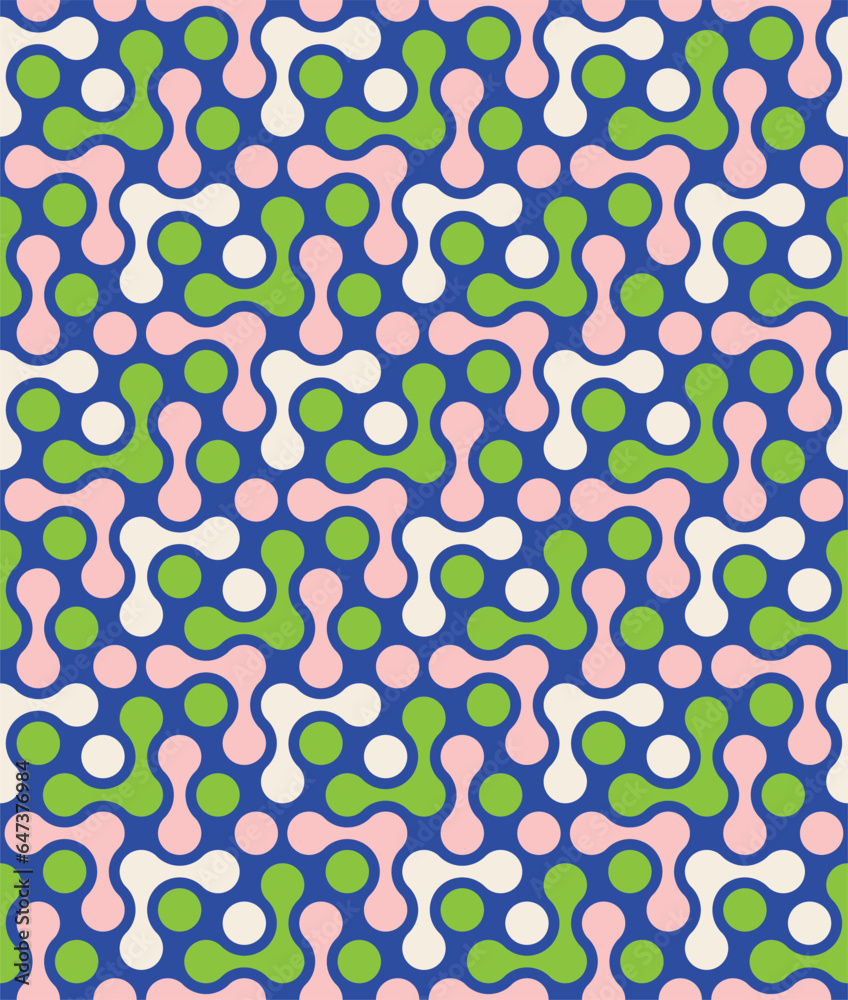 Abstract Geometric Circles Punch Vector Chail Style Seamless Pattern Trendy Fashion Colors Minimalist Texture Abstract Geometric Circles Punch Vector Chail Style Seamless Pattern Trendy Fashion Colors Minimalist Texture