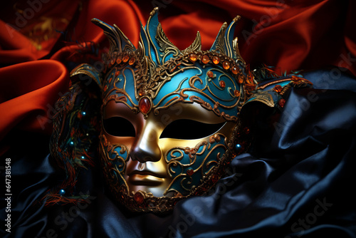 Carnival mask on dark background